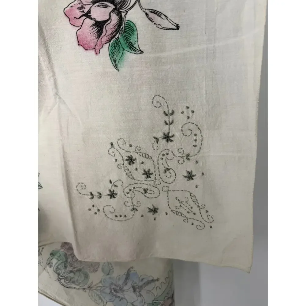 Scarf Bandanna Aloha Hawaii souvenir square vintage 40's hula dancer floral - Picture 9 of 11